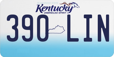 KY license plate 390LIN