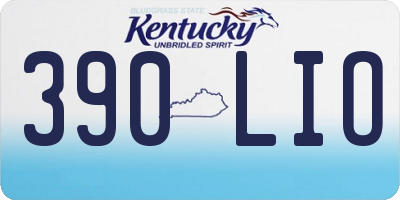 KY license plate 390LIO