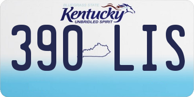 KY license plate 390LIS