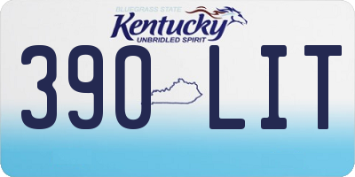 KY license plate 390LIT