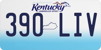 KY license plate 390LIV