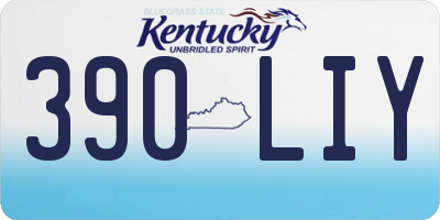 KY license plate 390LIY