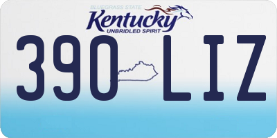 KY license plate 390LIZ