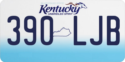 KY license plate 390LJB