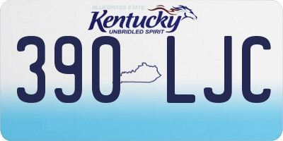 KY license plate 390LJC