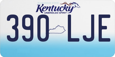 KY license plate 390LJE