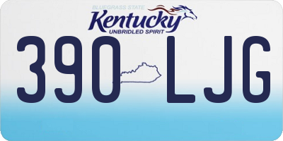 KY license plate 390LJG