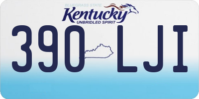 KY license plate 390LJI