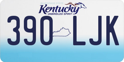 KY license plate 390LJK