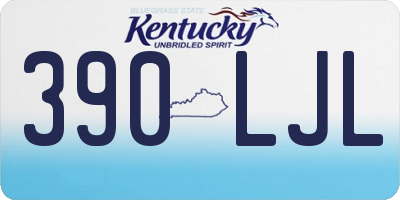 KY license plate 390LJL