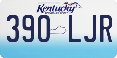 KY license plate 390LJR