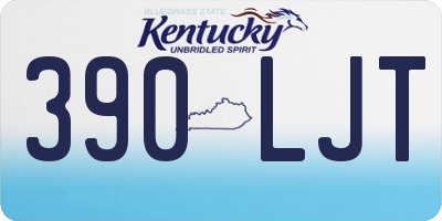 KY license plate 390LJT