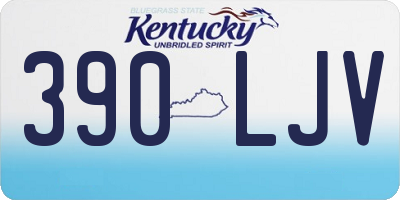 KY license plate 390LJV