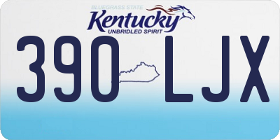 KY license plate 390LJX