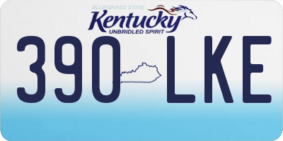 KY license plate 390LKE