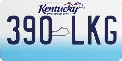 KY license plate 390LKG