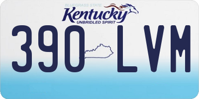 KY license plate 390LVM