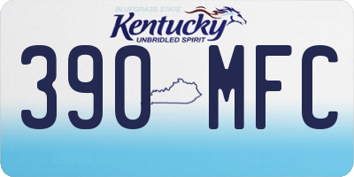 KY license plate 390MFC