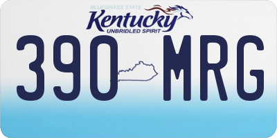 KY license plate 390MRG