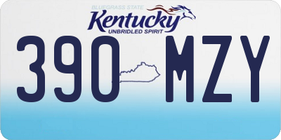 KY license plate 390MZY