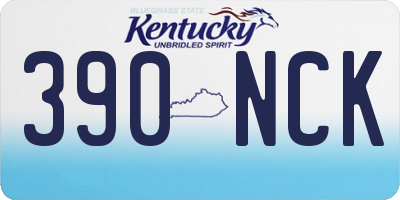 KY license plate 390NCK