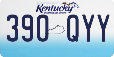 KY license plate 390QYY