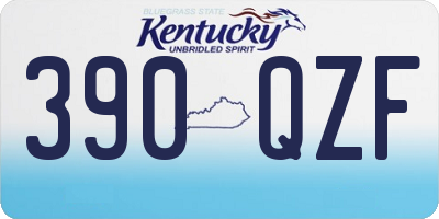 KY license plate 390QZF