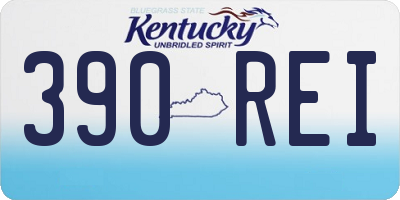 KY license plate 390REI
