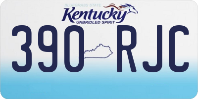 KY license plate 390RJC