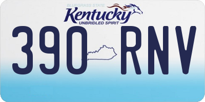 KY license plate 390RNV