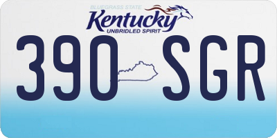 KY license plate 390SGR