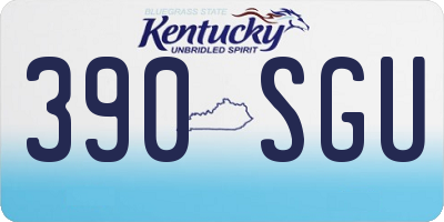 KY license plate 390SGU