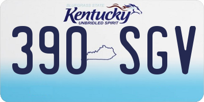 KY license plate 390SGV