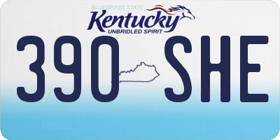 KY license plate 390SHE