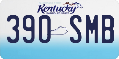 KY license plate 390SMB