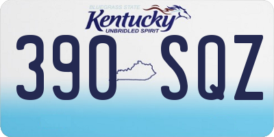 KY license plate 390SQZ