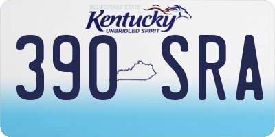 KY license plate 390SRA