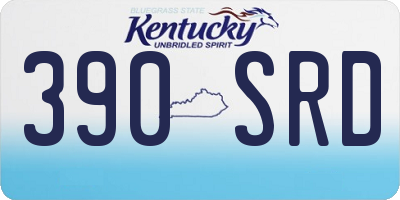 KY license plate 390SRD