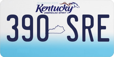 KY license plate 390SRE