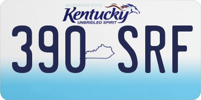 KY license plate 390SRF