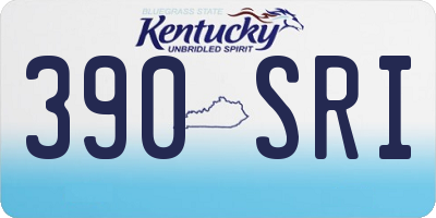 KY license plate 390SRI