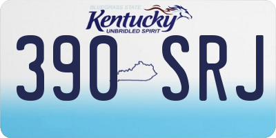 KY license plate 390SRJ