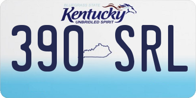 KY license plate 390SRL