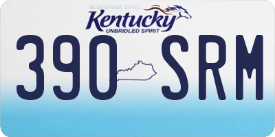 KY license plate 390SRM