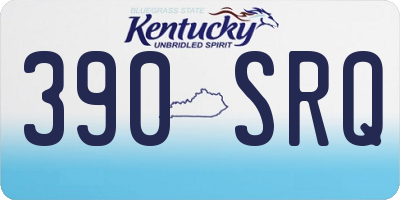 KY license plate 390SRQ