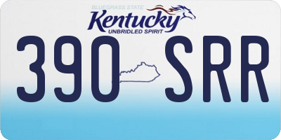 KY license plate 390SRR