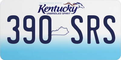 KY license plate 390SRS