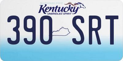 KY license plate 390SRT