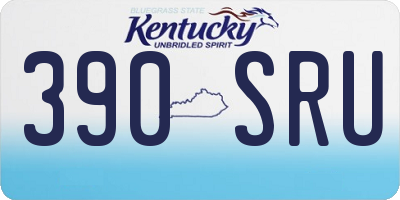 KY license plate 390SRU
