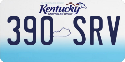 KY license plate 390SRV